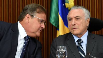 Geddel e Temer em imagem de junho passado.