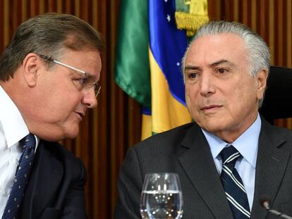 Geddel e Temer em imagem de junho passado.