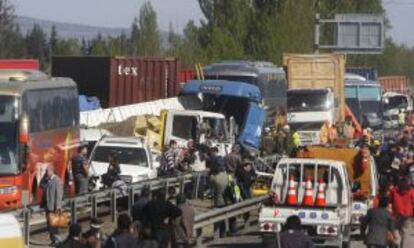 Vehículos afectados en el accidente.