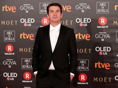 Arturo Valls en la alfombra roja de los Goya.