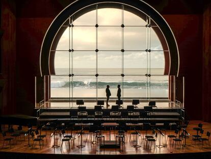 Auditorio canario con vistas al mar, sede del FIMC.