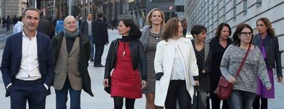 Parte de los diputados del PSOE que votaron en contra de la investidura de Rajoy.