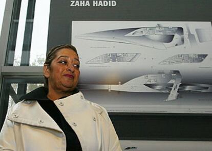 La arquitecta Zaha Hadid, ayer en Bilbao.