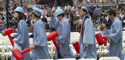 Licenciados de la escuela de Ingeniería de la Universidad
de Columbia durante la ceremonia de graduación.