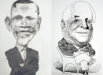 Obama y McCain, vistos por David Levine