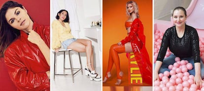 Emily Weiss, Jen Atkin, Kylie Jenner e Sunday Riley, quatro das mulheres que lideram a expansão da indústria cosmética.