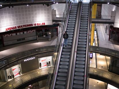 El centro comercial Las Arenas, en Barcelona, cerrado.