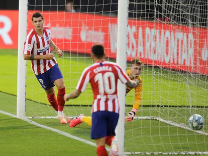 Morata celebra su gol contra el Celta.