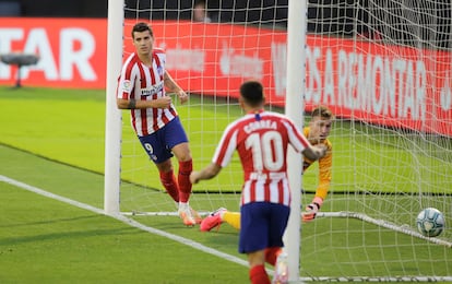 Morata celebra su gol contra el Celta.