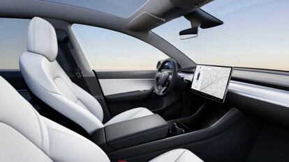 Interior del Tesla Model Y.