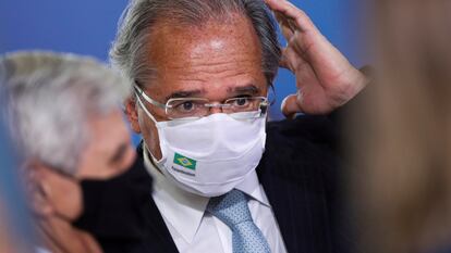 O ministro da Economia, Paulo Guedes, no dia 12 de janeiro, em Brasília.