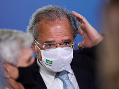 O ministro da Economia, Paulo Guedes, no dia 12 de janeiro, em Brasília.