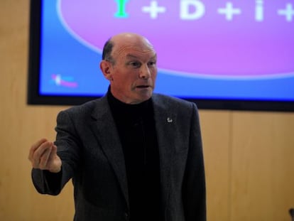 El 'exlehendakari' Juan José Ibarretxe, durante su intervención.