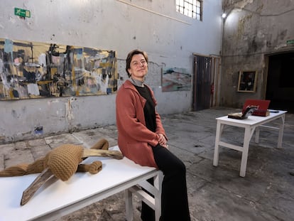 Natalia Auffray, autora de las obras expuestas en la Galería de Arte Contemporáneo La Neomudejar bajo el título 'Diario de los Cuerpos'.