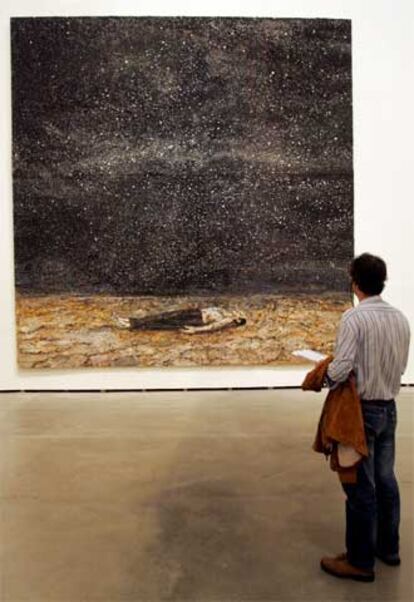 Obra de A. Kiefer, en la muestra <i>Pasajes,</i> en el Guggenheim Bilbao.