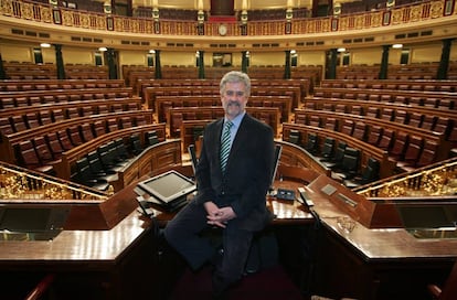 Manuel Marín fotografiado en el Congreso de los Diputados, en 2007.