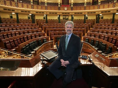 Manuel Marín fotografiado en el Congreso de los Diputados, en 2007.
