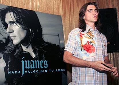 Juanes, en la presentación de su disco <i>Mi sangre,</i> el pasado día 27 de agosto en Miami.
