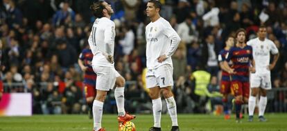 El Real Madrid, durante el partido del sábado, con el Barcelona.
