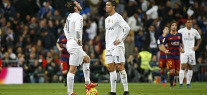 El Real Madrid, durante el partido del s&aacute;bado, con el Barcelona.