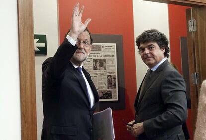 Mariano Rajoy, tras la reunion mantenida con el Rey este martes.