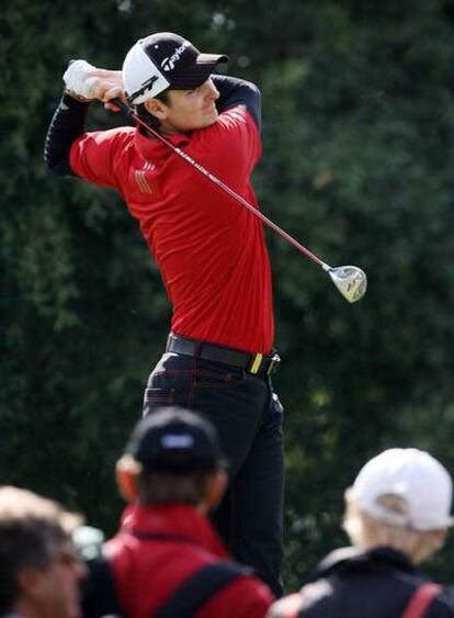 Justin Rose, ayer en Valderrama.