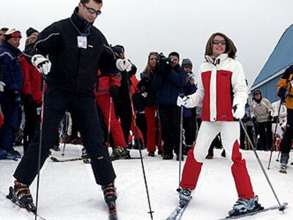 El Príncipe y Letizia Ortiz esquían en Baqueira-Beret