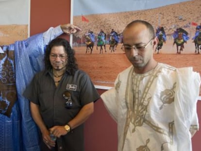 Abdellatif Mâzouz, a la izquierda, y Raimundo Amador, tercero.