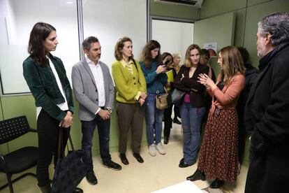 Rita Maestre (Más Madrid), José Aniorte (C´s) y Pepu Hernández (PSOE) en la inauguración del centro de emergencia para víctimas de violencia sexual.