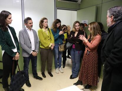 Rita Maestre (Más Madrid), José Aniorte (C´s) y Pepu Hernández (PSOE) en la inauguración del centro de emergencia para víctimas de violencia sexual.