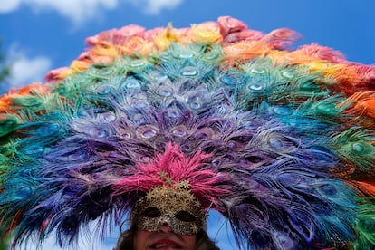 Un participante en el World Pride, este sábado en Washington.