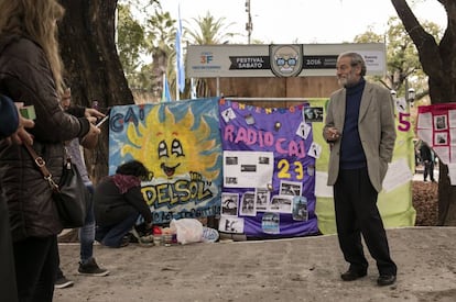 Mario Sabato en el primer festival en honor a su padre, Ernesto Sabato.