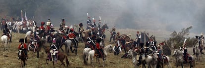 Recreaci&oacute;n de la Batalla de Somosierra de 1808 durante la Guerra de Independencia. 
