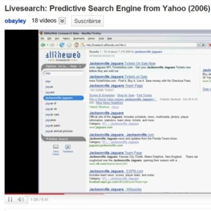 Yahoo! experimentó hace cinco años las búsquedas instantáneas.