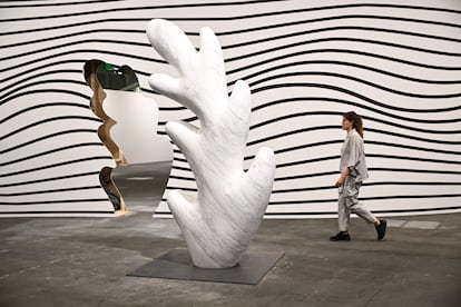 Una obra de Claudia Comte expuesta en la sección Unlimited de la feria Art Basel, que se celebra hasta el domingo en Basilea (Suiza).