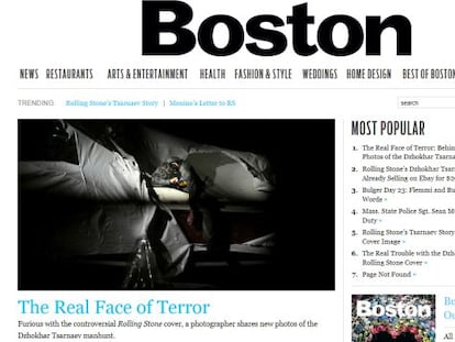 Portada de la edición digital del Boston Magazine.