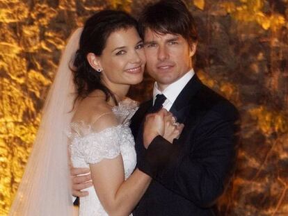 Tom Cruise y Katie Holmes, en su boda en 2006