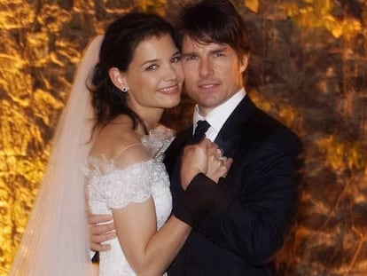 Tom Cruise y Katie Holmes, en su boda en 2006