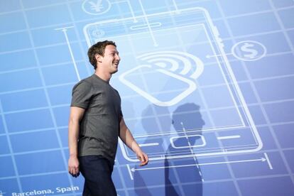 Mark Zuckerberg, fundador de Facebook, a la passada edició del MWC.