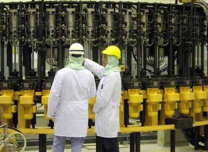 El interior de la central nuclear de Santa María de Garoña (Burgos).