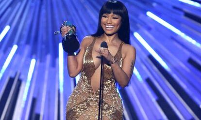 Nicki Minaj, con el premio al Mejor Vídeo hip-hop del año.