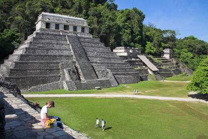 El Templo de las Inscripciones del yacimiento maya de Palenque, en Chiapas (México).