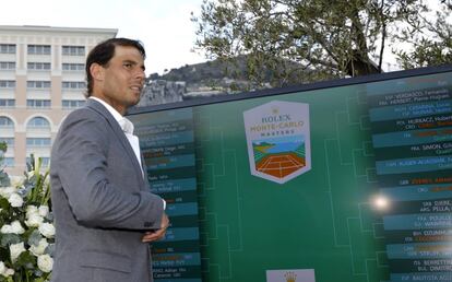 Nadal, la semana pasada durante el sorteo del cuadro en Montecarlo.