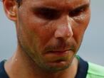 Tennis - French Open - Roland Garros, Paris, France - June 11, 2021 Spain's Rafael Nadal reacts during his semi final match against Serbia's Novak Djokovic REUTERS/Gonzalo Fuentes