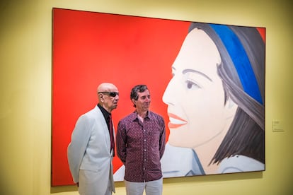 DVD 1110 (10-06-22) El pintor Alex Katz y su hijo, Vincent Katz, en la exposición de Alex Katzs en el Museo Thyssen-Bornemisza, en Madrid. Samuel Sánchez