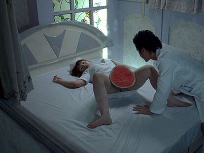 Image from Tsai Ming-liang’s ‘The Wayward Cloud’ (2005).