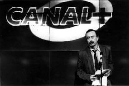 Juan Cueto, director de Canal +, en una imagen de 1990.