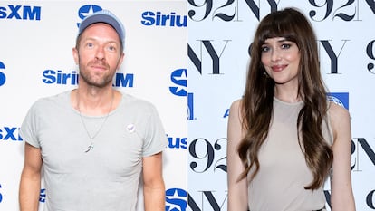 El cantante Chris Martin y la actriz Dakota Johnson.