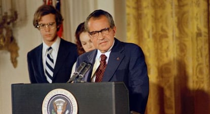 Nixon, en su discurso de despedida el 9 de agosto de 1974.