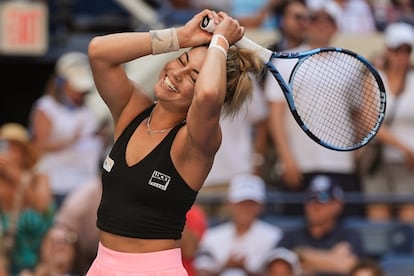 Renata Zarazúa durante un partido en Nueva York, el 25 de agosto.